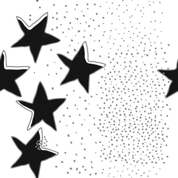 Étoiles Noël Sur Fond Avec Des Points — Image vectorielle