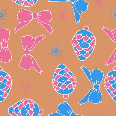 arka plan için sorunsuz Noel deseni, vektör illüstrasyon