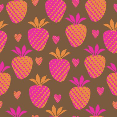 Renkli çilek ile dikişsiz desen