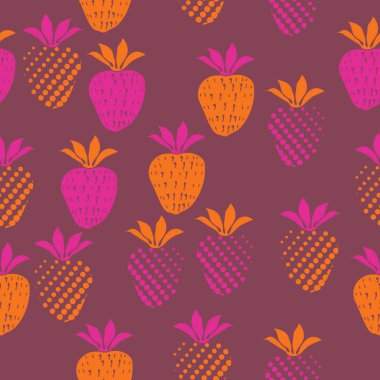 Renkli çilek ile dikişsiz desen