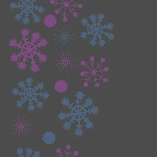 Seamless Pattern Colorful Snowflakes Vector Background — Stock Vector