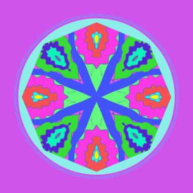 Renkli soyut motifdairesel dikişsiz desen, sadece vektör illüstrasyon