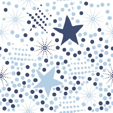 kutlama yıldız dikişsiz desen, vektör illüstrasyon