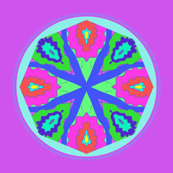 Циркулярный Бесшовный Рисунок Цветного Абстрактного Мотива Просто Векторная Иллюстрация — стоковый вектор