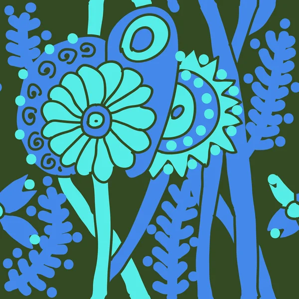 Motif Fleurs Stylisées Pour Fond Illustration Vectorielle — Image vectorielle