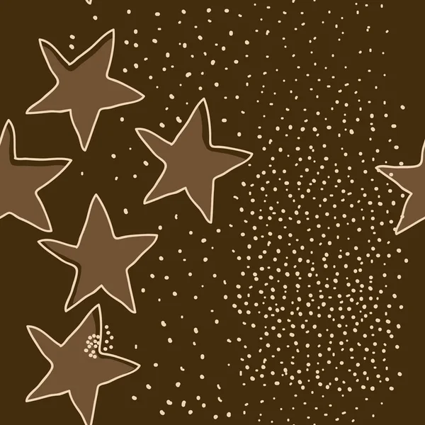 Étoiles Noël Sur Fond Avec Des Points — Image vectorielle