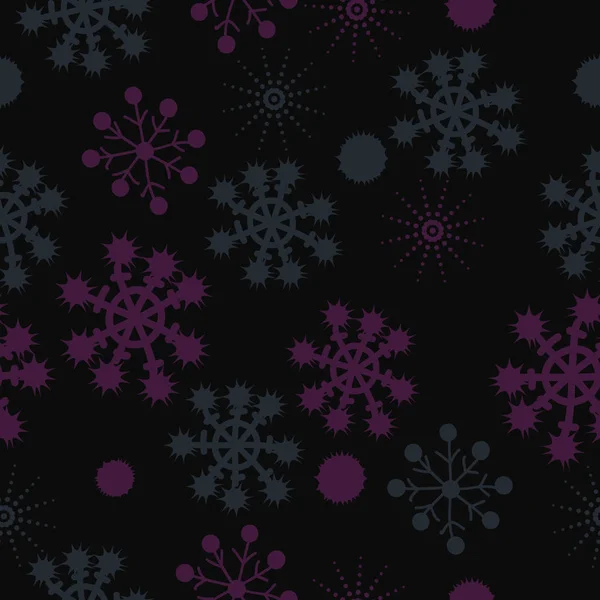 抽象的な単純な降雪のシームレスなパターン — ストックベクタ