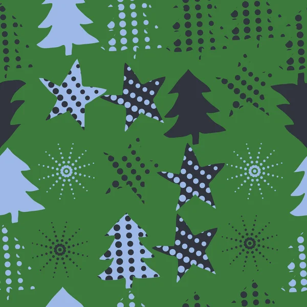Noel Yıldız Ağaçlar Kümesi — Stok Vektör