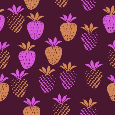 Renkli çilek ile dikişsiz desen