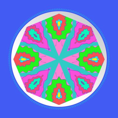 Renkli soyut motifdairesel dikişsiz desen, sadece vektör illüstrasyon