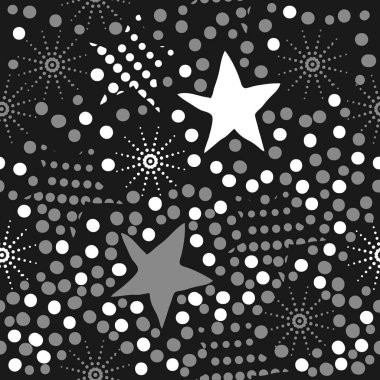 kutlama yıldız dikişsiz desen, vektör illüstrasyon