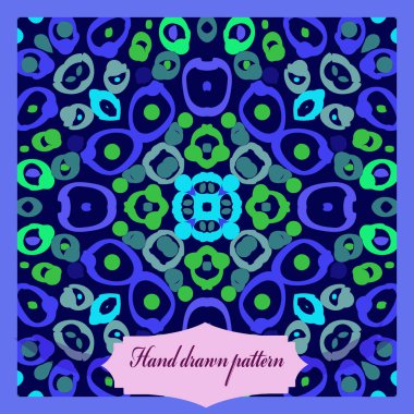 Çiçek motifi dairesel desenli kart, sadece vektör illüstrasyon