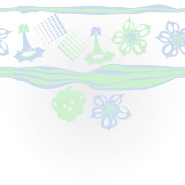 çiçek motifi ile dikişsiz desen, vektör illüstrasyon