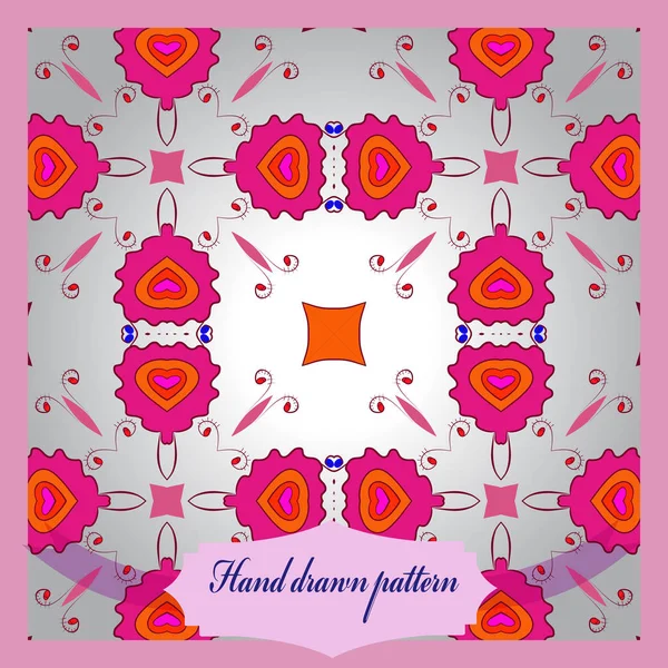 Çiçek dairesel motifkartı, dalları, dalları, elipsleri, etiket. 