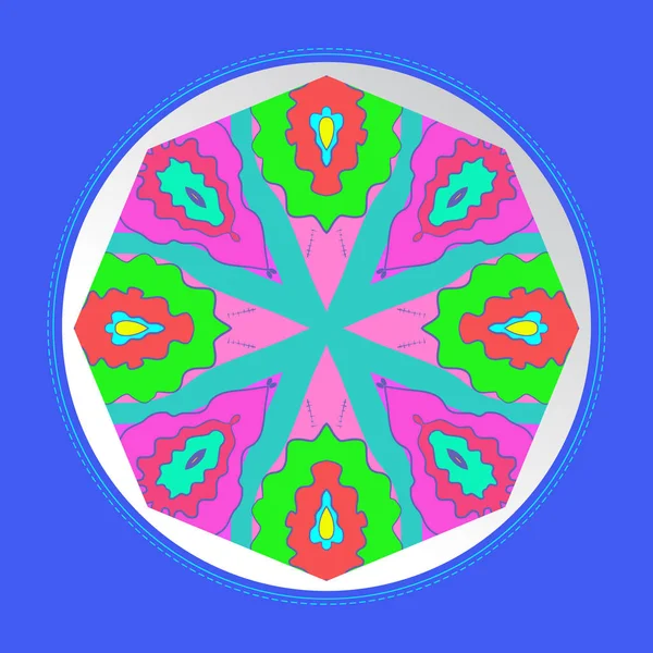 Renkli soyut motifdairesel dikişsiz desen, sadece vektör illüstrasyon