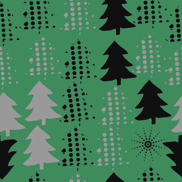 ドット付きクリスマスツリーのセット — ストックベクタ