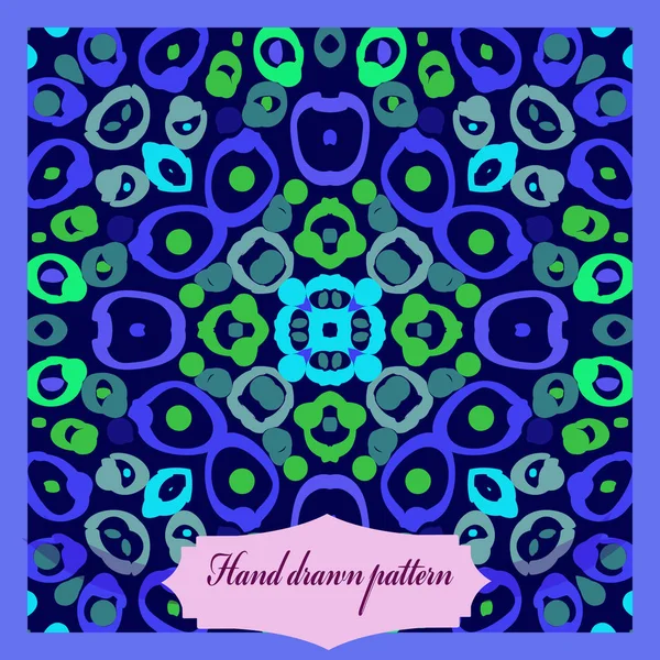 Çiçek motifi dairesel desenli kart, sadece vektör illüstrasyon