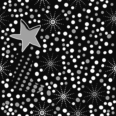 kutlama yıldız dikişsiz desen, vektör illüstrasyon