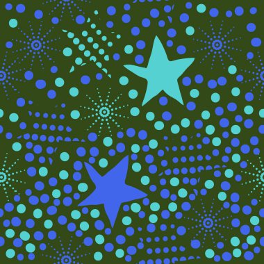 kutlama yıldız dikişsiz desen, vektör illüstrasyon