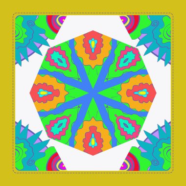 Soyut basit çiçek süsleme Dikişsiz desen