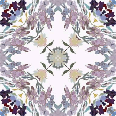 Renkli soyut motifdairesel dikişsiz desen, sadece vektör illüstrasyon