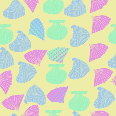 arka planda deniz kabukları ve nokta kümesi