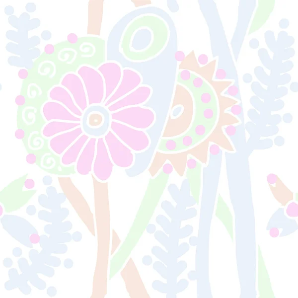 Patrón Flores Estilizadas Para Fondo Ilustración Vectorial — Vector de stock