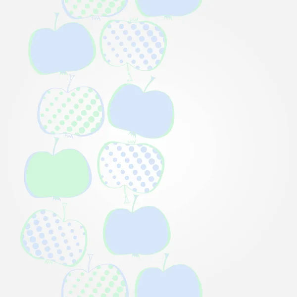 Modèle Sans Couture Avec Des Pommes Colorées Fond Vectoriel — Image vectorielle