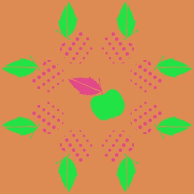 Elma ve yaprakları ile Seamless Modeli