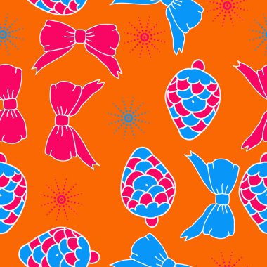 arka plan için sorunsuz Noel deseni, vektör illüstrasyon