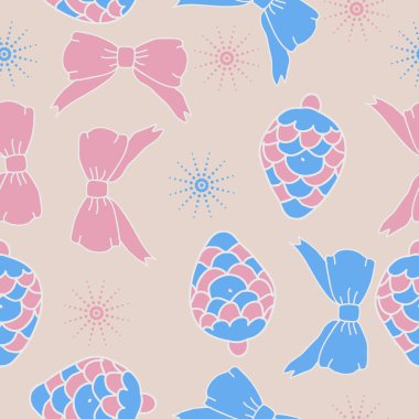 arka plan için sorunsuz Noel deseni, vektör illüstrasyon