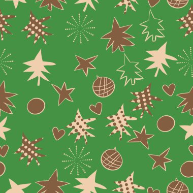 arka plan için sorunsuz Noel deseni, vektör illüstrasyon