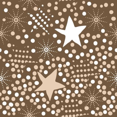 kutlama yıldız dikişsiz desen, vektör illüstrasyon