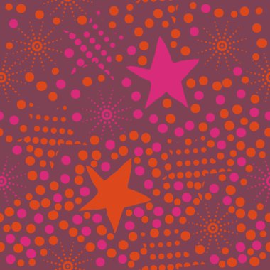 kutlama yıldız dikişsiz desen, vektör illüstrasyon