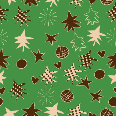 arka plan için sorunsuz Noel deseni, vektör illüstrasyon