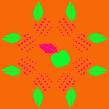 Elma ve yaprakları ile Seamless Modeli