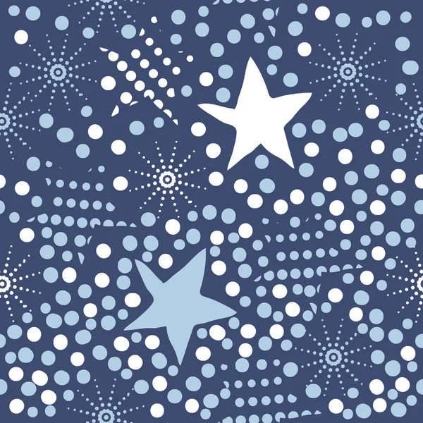 Celebración Estrellas Patrón Sin Costuras Vector Ilustración — Vector de stock