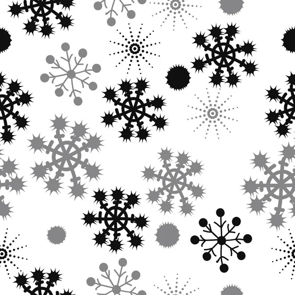 Nahtloses Muster Abstrakter Einfacher Schneefälle — Stockvektor