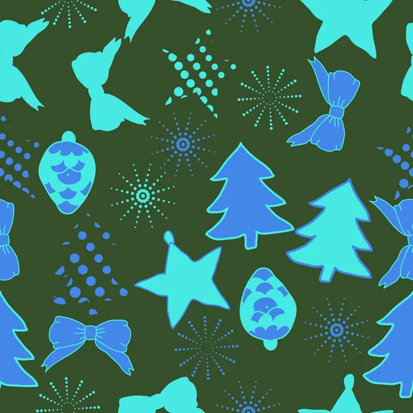 Conjunto Estrelas Natal Árvores — Vetor de Stock