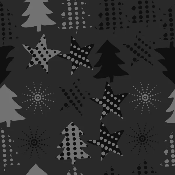 一套圣诞星和树 — 图库矢量图片
