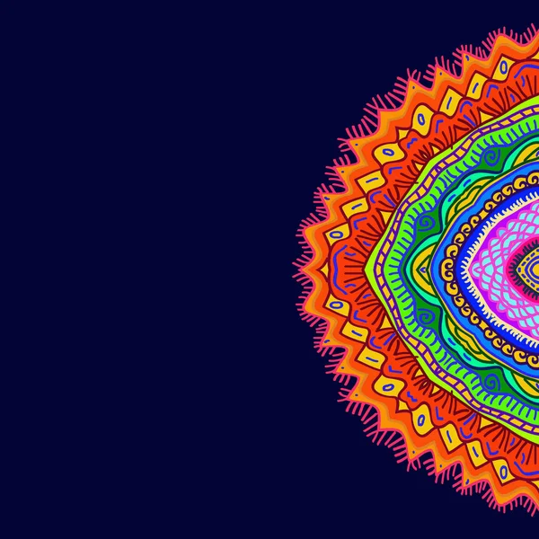 Renkli dairesel desenin yarısı