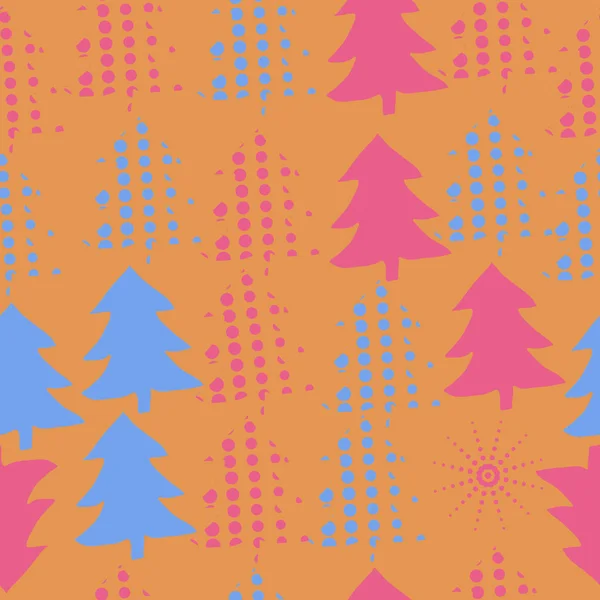 Set Kerstbomen Met Stippen — Stockvector