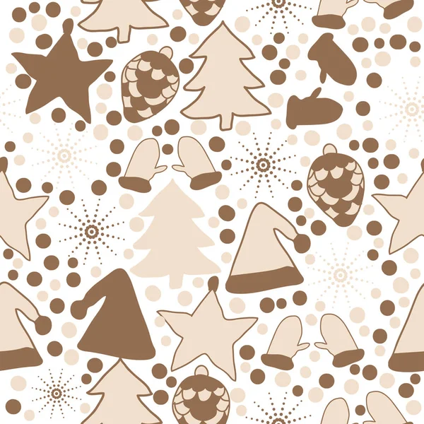 Seamless Christmas Pattern Background Vector Illustration — Stock Vector