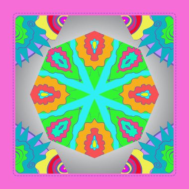 Soyut basit çiçek süsleme Dikişsiz desen