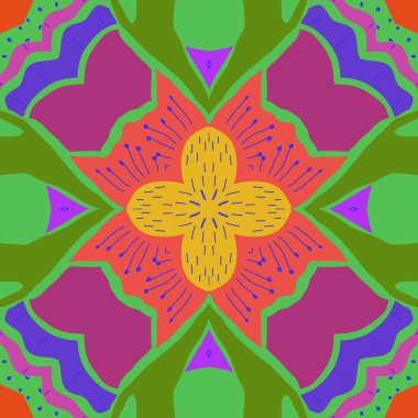 Çiçek motifi dairesel desenli kart, sadece vektör illüstrasyon