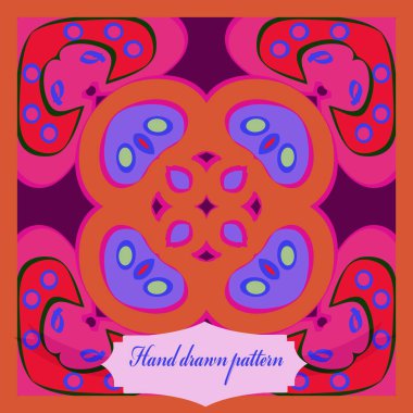 elips ile dikişsiz renkli dairesel desen, sadece vektör illüstrasyon