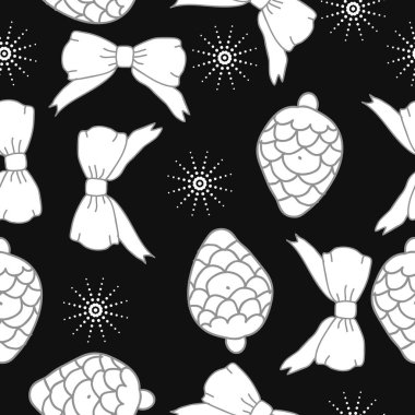 arka plan için sorunsuz Noel deseni, vektör illüstrasyon