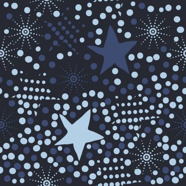 kutlama yıldız dikişsiz desen, vektör illüstrasyon