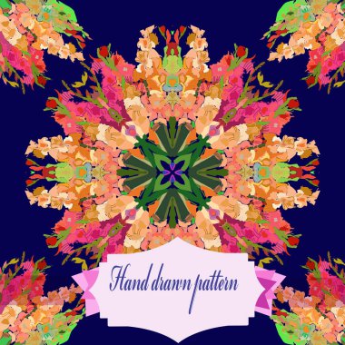 Renkli çiçek motiflerinin dikişsiz deseni