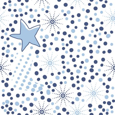 kutlama yıldız dikişsiz desen, vektör illüstrasyon